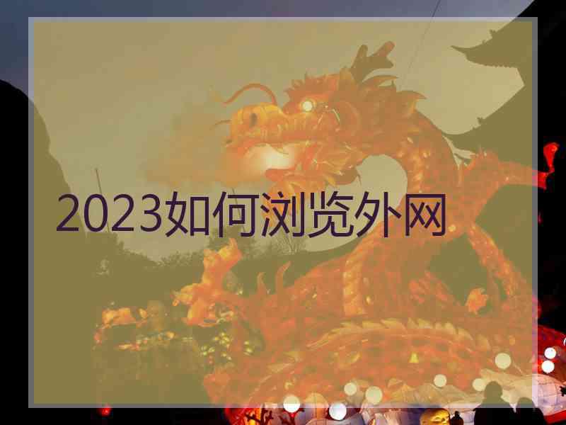 2023如何浏览外网